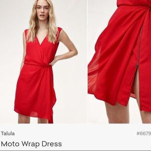 Aritzia Talula Moto Wrap Dress